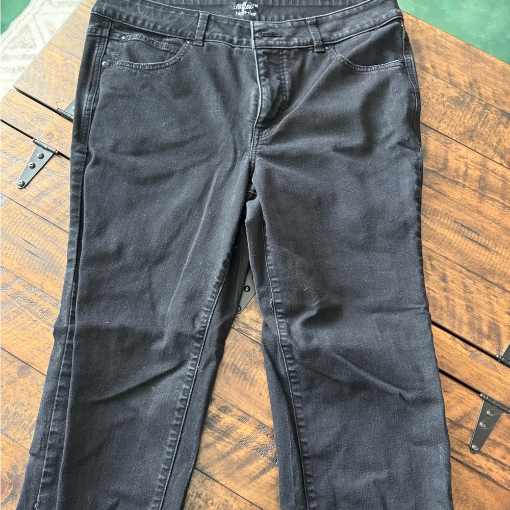 Maurices Everflex High-Rise Black Jeans 16W REG Stretch